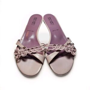 NANCY NANCY by Nancy Geist NYC Lilac Women's Block Flat Shoe Sz 39 / 7.5 ITALY